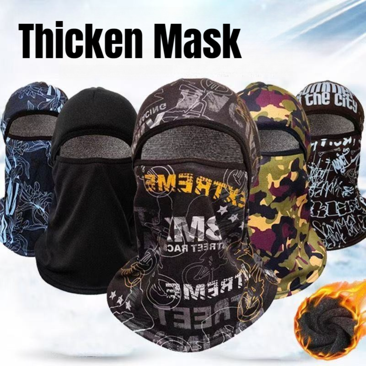 Cycling Gear Essentials - Outdoor Cycling Full Mask Winter Headwear