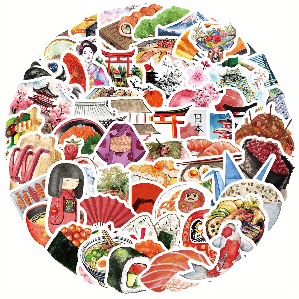 64pcs Watercolor Japan Travel  - Cycling Gear In Japan review and price