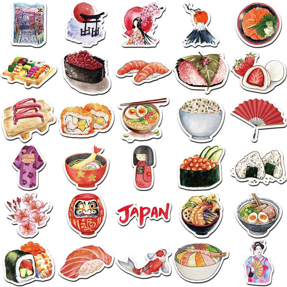 64pcs Watercolor Japan Travel  - Cycling Gear In Japan review and price
